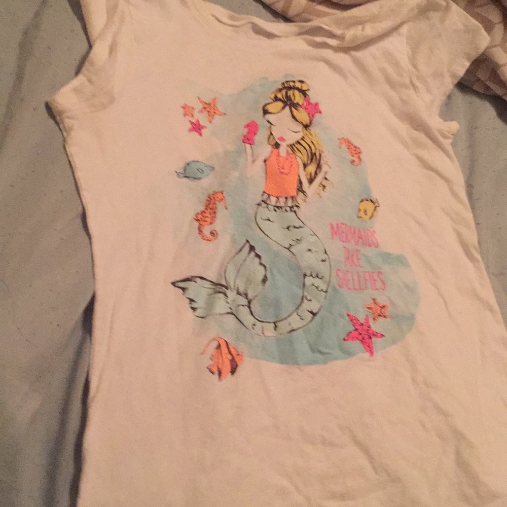 Children’s place white mermaid shirt